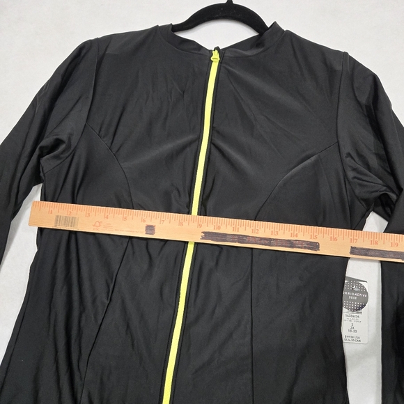 Torrid Black Long Sleeve Swimsuit with Yellow Zipper 2X - Picture 7 of 8
